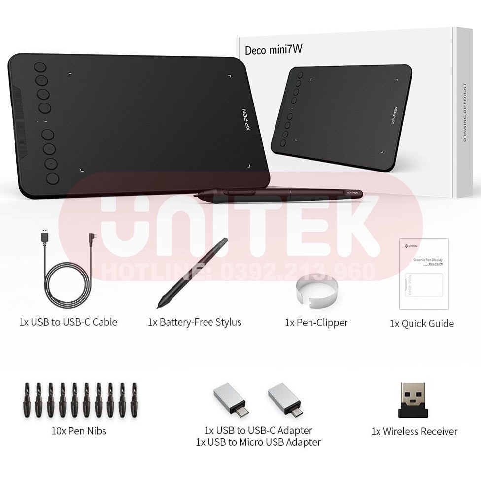 Bảng Vẽ Điện Tử XP-PEN DECO MINI7W Android Wireless Hỗ Trợ Cảm Ứng Nghiêng - Bảng Vẽ Điện Tử XP-PEN DECO