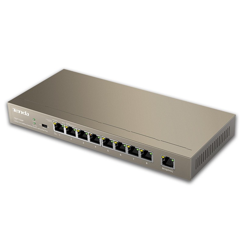 Switch PoE Tenda TEF1109P (9-port 100Mbps với 8 port PoE)