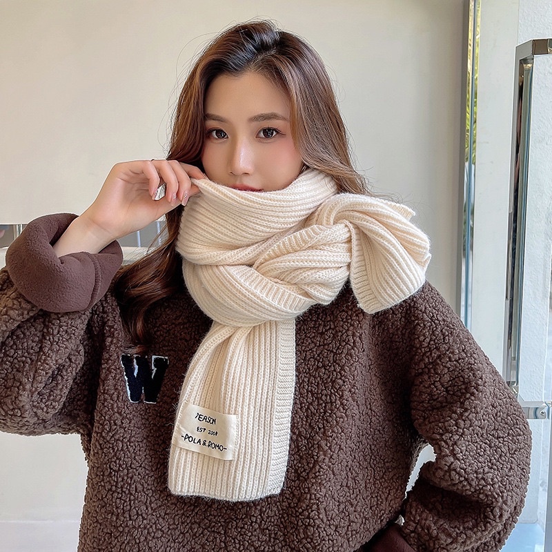 Khăn quàng cổ len mã K31 dành cho bạn trai bạn gái mùa đông ấm áp khăn lên đôi nam nữ