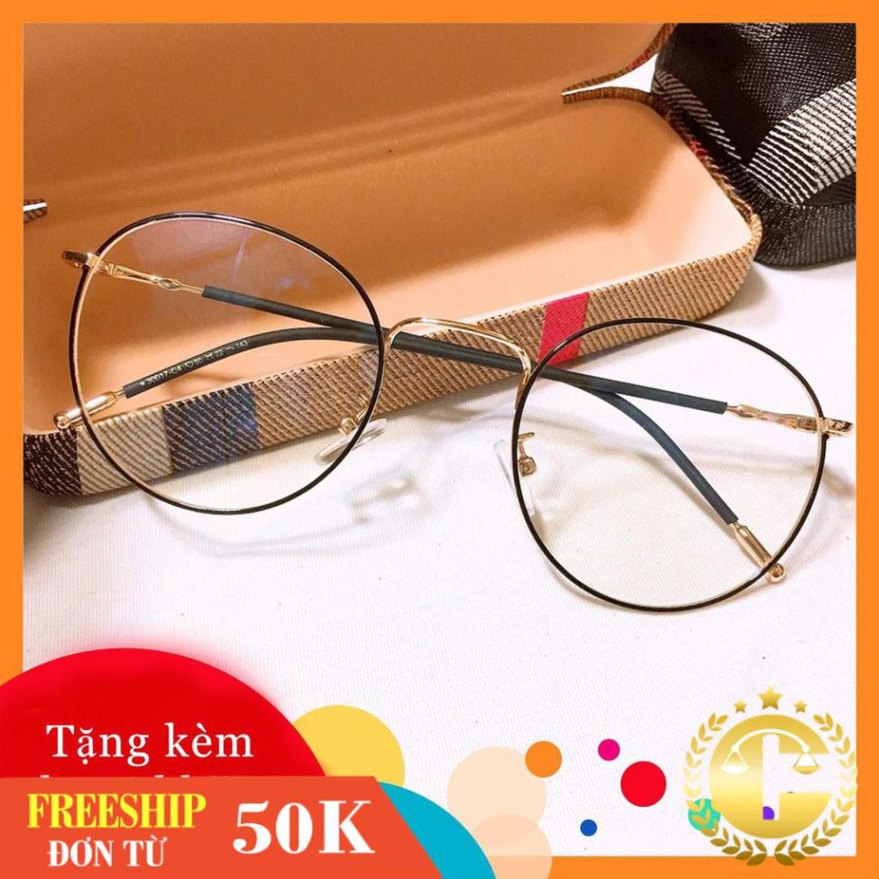 Gọng kính tròn mã 30017 -gọng kính giả cận thời trang nhận cắt mắt cận viễn loạn
