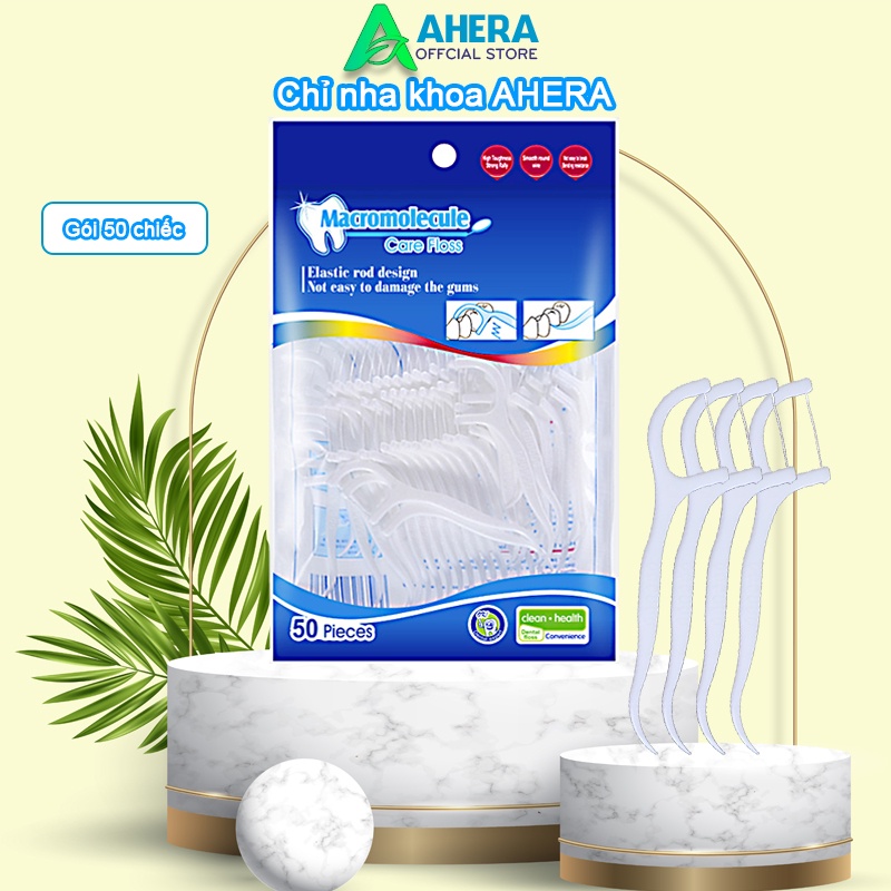 Tăm chỉ nha khoa gói 50 100 chiếc tăm xỉa răng vệ sinh chăm sóc răng miệng Care Floss AH5