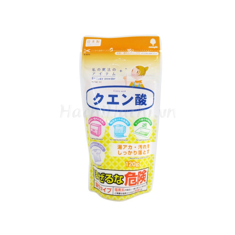 BỘT TẨY RỬA VẾT BẨN ACID CITRIC 120G NHẬT BẢN