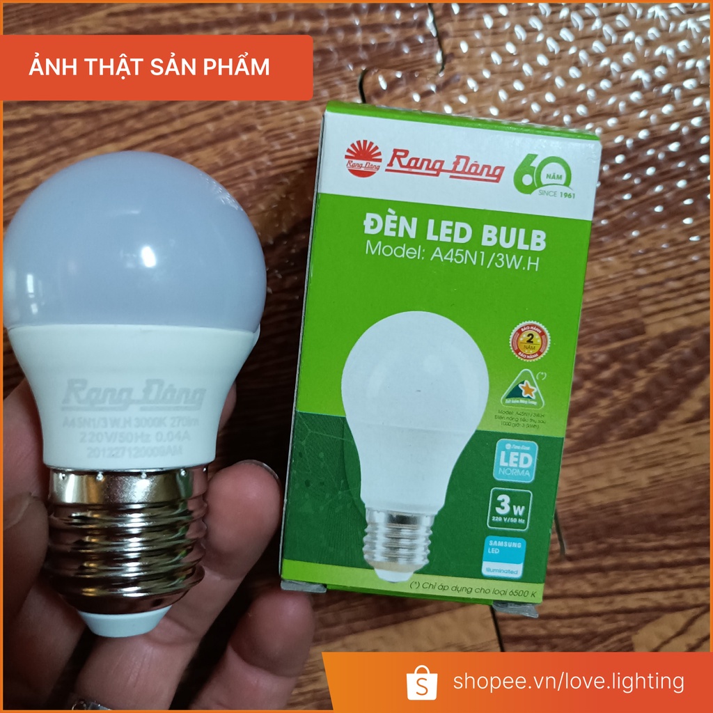 Bóng LED tròn công suất 3w-5w-7w-9w-12w -15w  Trắng/Vàng - Bảo hành 2 năm