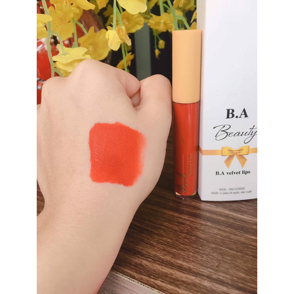 [Cam Vàng] Son Kem Lì Nắp Vàng Cao Cấp B.A Màu Cam Vàng | BigBuy360 - bigbuy360.vn