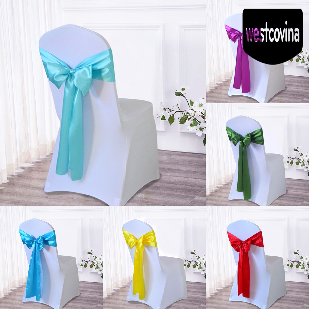 [Hot]☀ Dây Ruy Băng Lụa Thắt Nơ Lưng Ghế Ngồi Tiệc Cưới Thoáng Khí