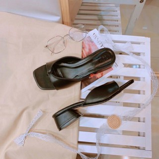 [cg-0418] Dép cao gót xỏ ngón 3p da mềm mẫu mới