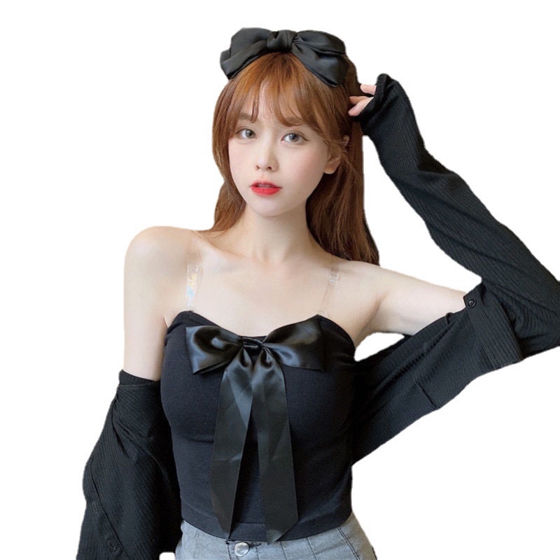 Áo nơ  bra áo  lót kèm mút ngực tặng dây trong sexy sang chảnh tiểu thư gym yoga bikini Ofelia