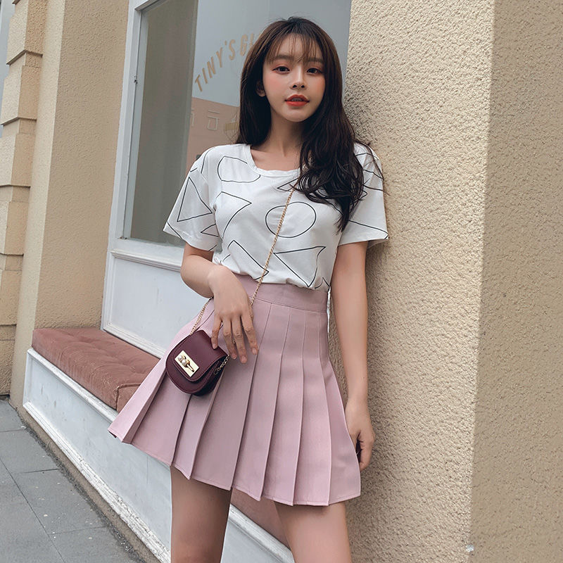 Chân váy chữ A xếp ly cạp cao ôm dáng thời trang 2020 | BigBuy360 - bigbuy360.vn