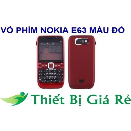 VỎ PHÍM NOKIA E63 MÀU ĐỎ