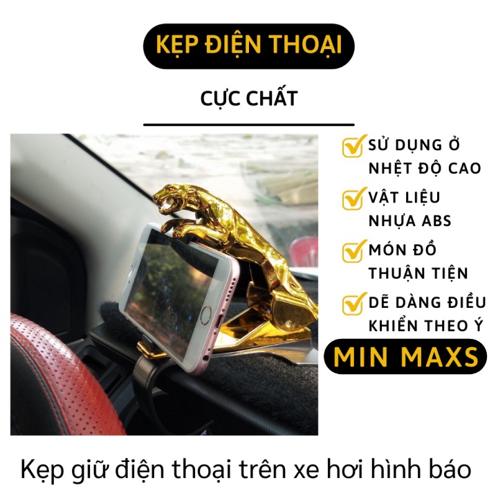 Giá Đỡ Điện Thoại Ô Tô - Kẹp Giữ Điện Thoại - Taplo Hình Báo Trang Trí Xe Hơi 9381 [MINMAXS]