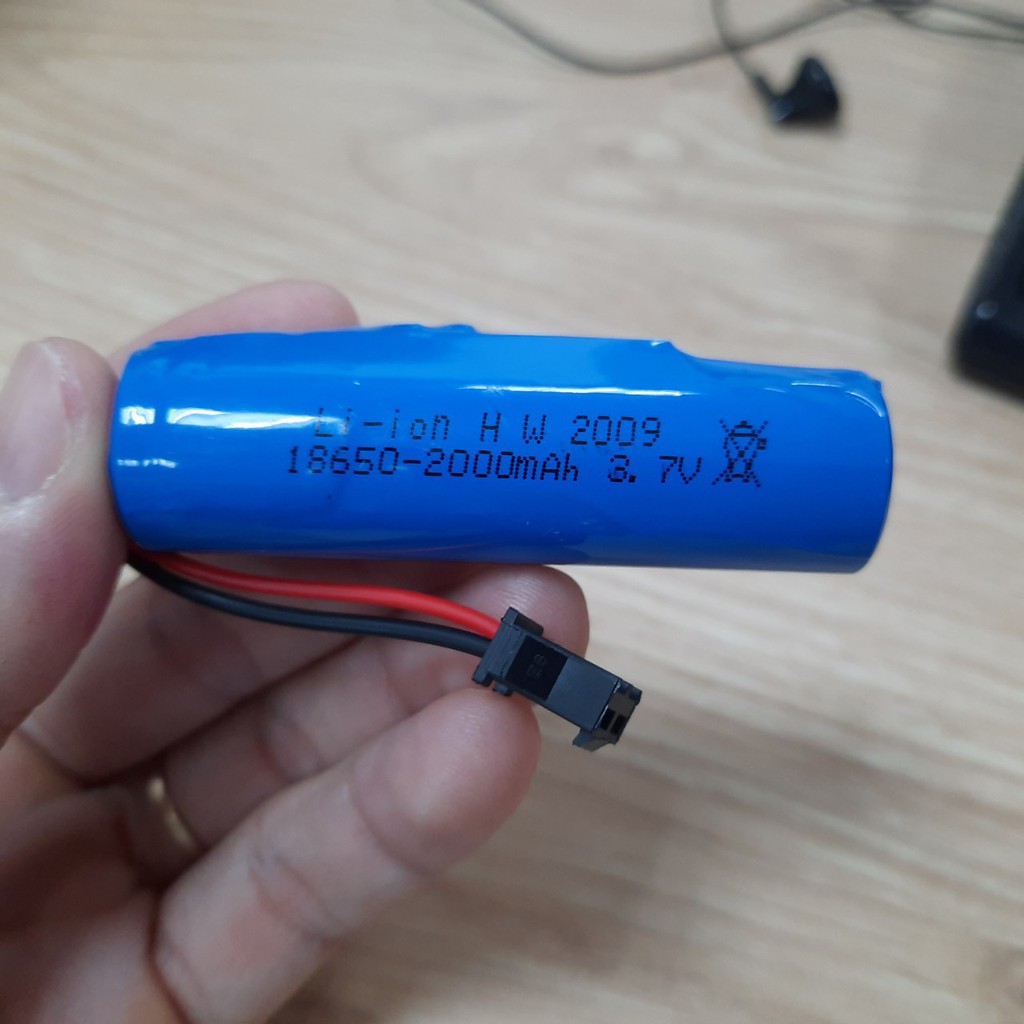 [Mã LIFE0503TOYS giảm 10% đơn 0Đ] Pin sạc 18650 3.7v 2000mah dung lượng cao cho xe mô hình điều khiển cổng SM