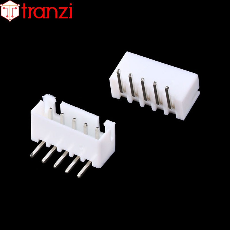 Giắc cắm header 2.54mm XH2.54 5P chân cắm cong trắng - túi 50 cái