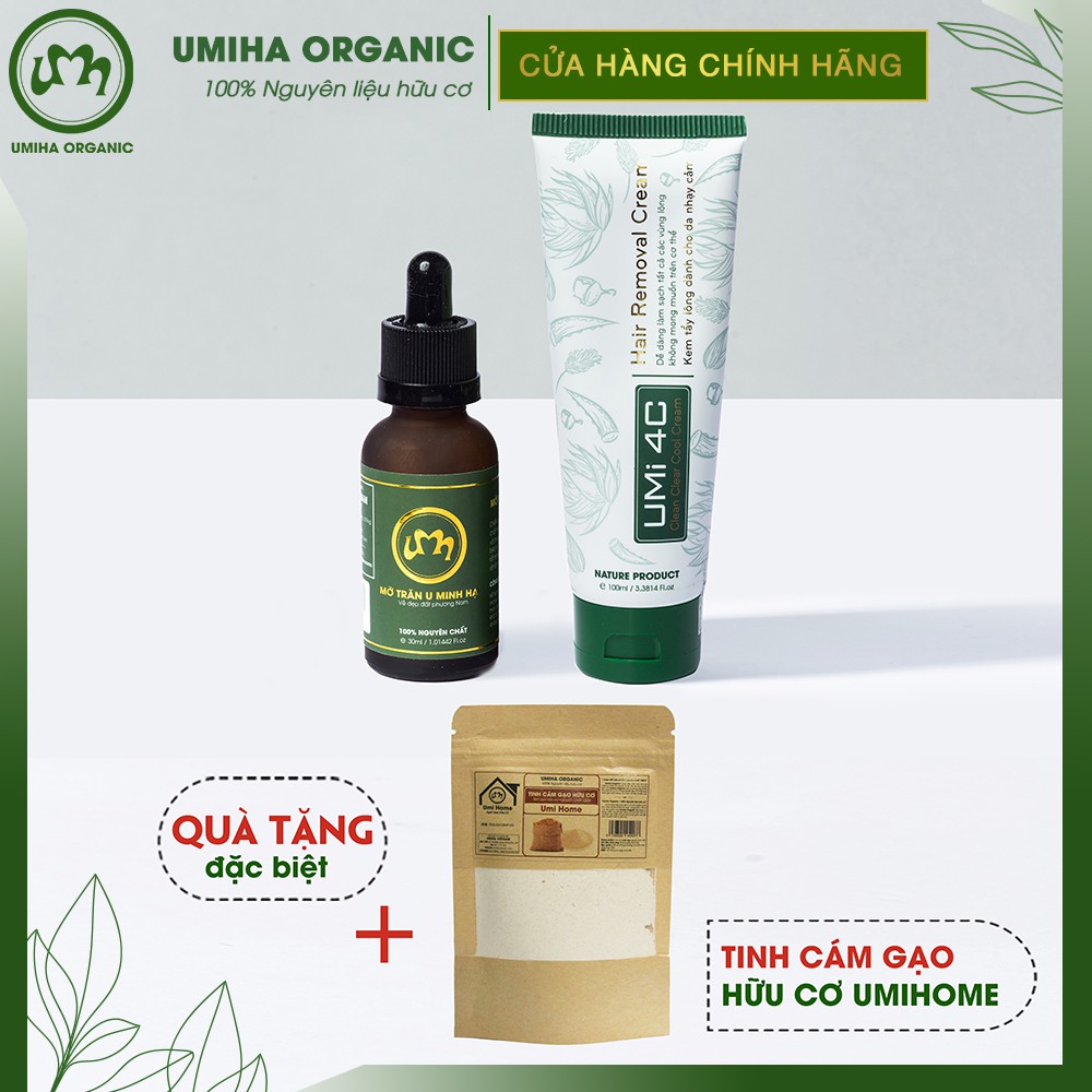 Triệt lông Chân Tay vĩnh viễn UMISKIN tại nhà hiệu quả với Mỡ trăn triệt lông vĩnh viễn U Minh Hạ và Kem tẩy lông Umi 4C | BigBuy360 - bigbuy360.vn