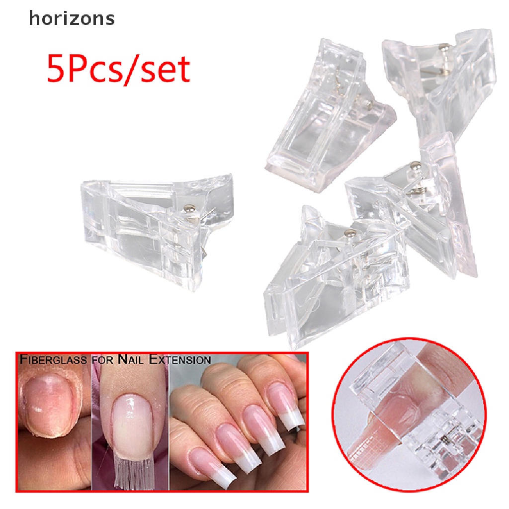 Bộ 5 Kẹp Móng Tay Bằng Nhựa UV Nhanh Chóng Tiện Dụng