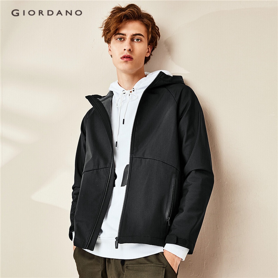 GIORDANO MEN Bonded polar fleece raglan sleeves jacket 01070734