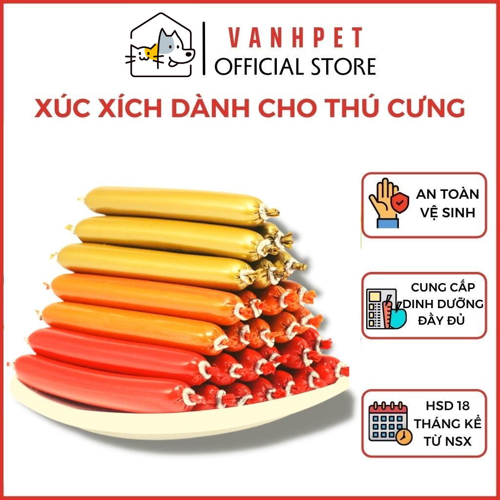 Xúc xích cho chó mèo ăn liền ăn vặt chất lượng 15gr - vanhpet