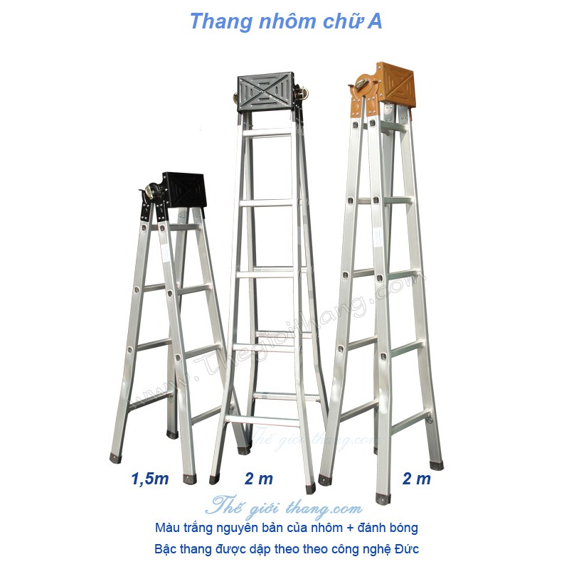 Thang nhôm chữ A cao 1,5m