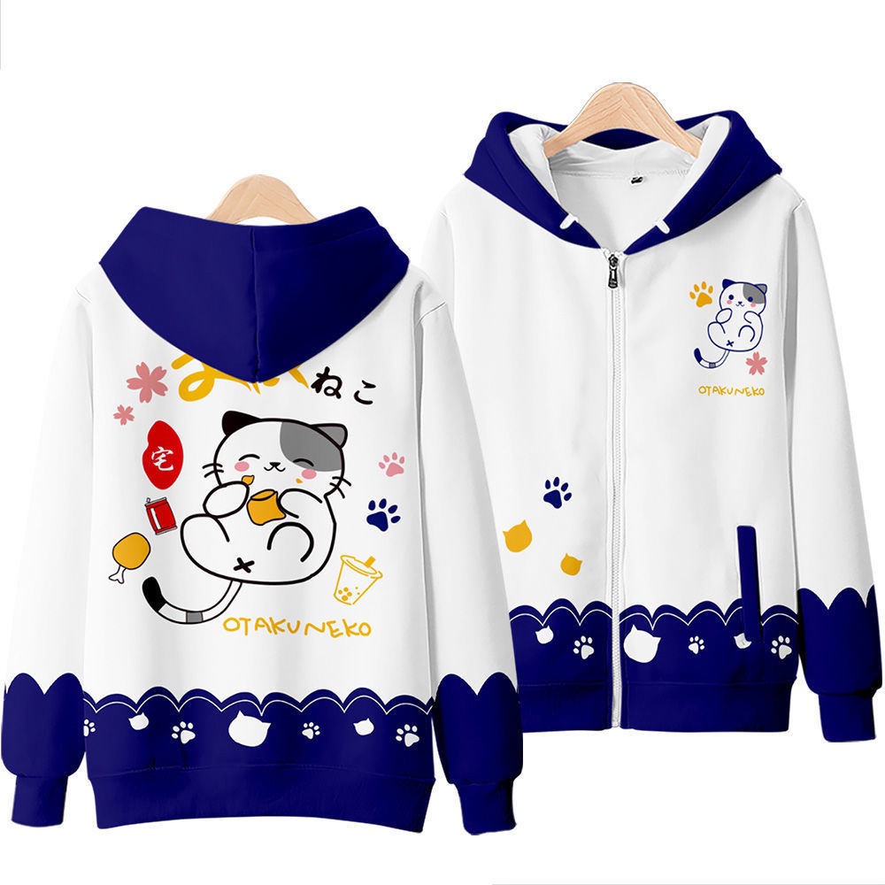 Áo Khoác Hoodie Có Khóa Kéo In Hình Chú Chó Akita Shiba Inu Phong Cách Nhật Bản