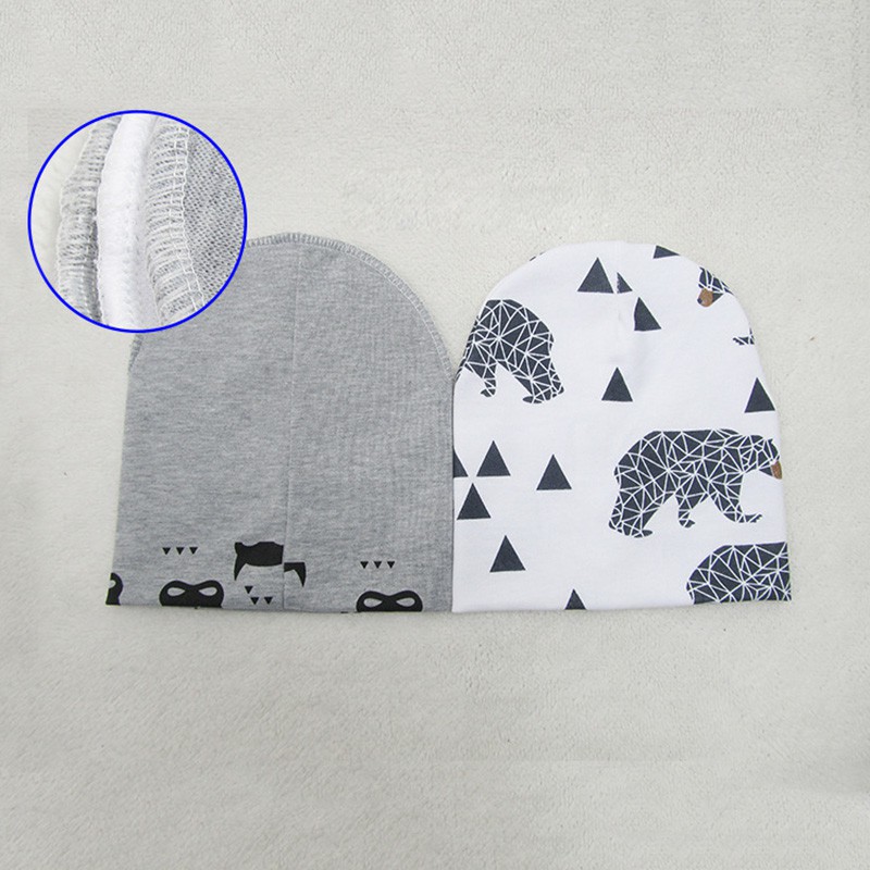 Bộ 2 mũ cotton mềm mại cho bé trai