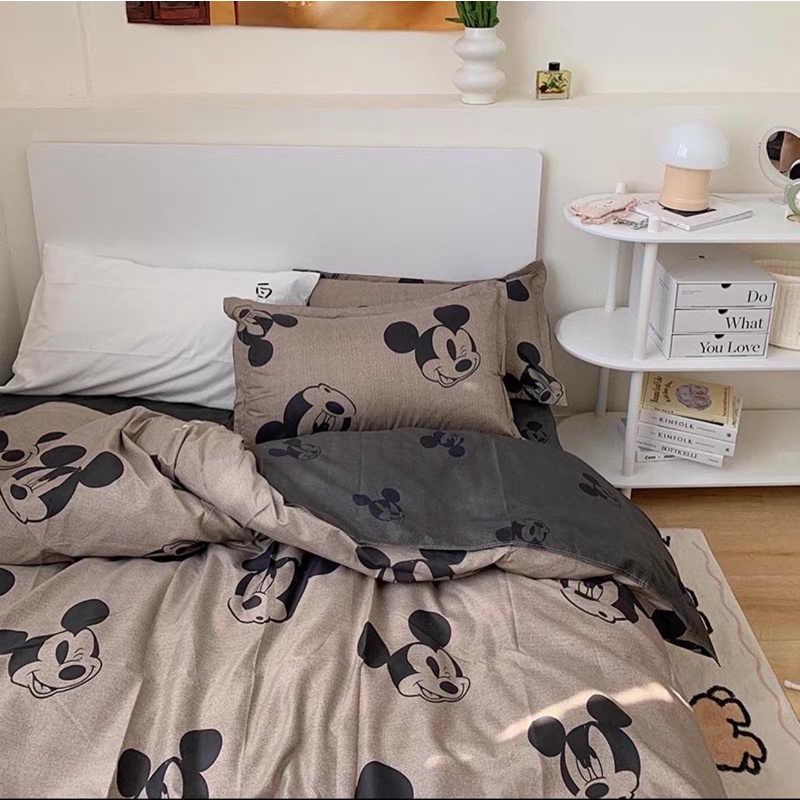 Bộ chăn ga giường cotton poly 12 mẫu đáng yêu Suhali Shop, vỏ chăn mền, drap nệm và 2 vỏ gối