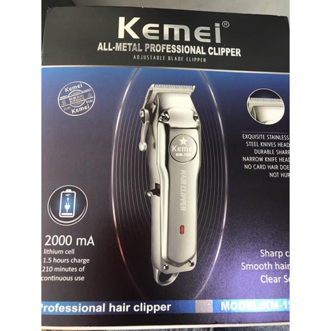 Tông đơ cắt tóc chuyên nghiệp Kemei 1997 TẶNG KÈM Kéo Cắt Tỉa Tiện Dụng, Freeship Toàn Quốc