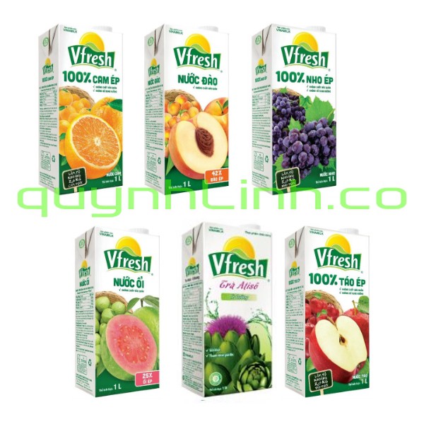 Nước Ép Trái Cây Vinamilk Vfresh: Hộp 1Lít đủ loại