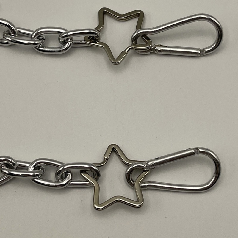 Dây Xích Một Lớp Hình Ngôi Sao Năm Cánh Đeo Thắt Lưng Phong Cách Hiphop Đường Phố Cho Nam