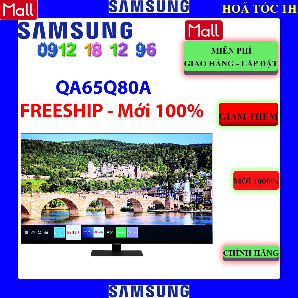 FREESHIP _ Smart TIVI SAMSUNG QA65Q80A 4K QLED Q80A 65 inch - SAMSUNG 65Q80A