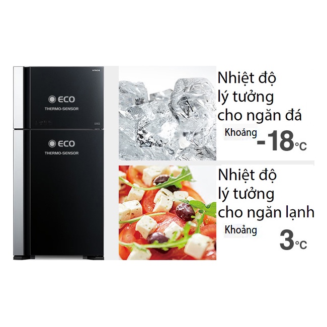 Tủ lạnh Hitachi Inverter 406 lít R-FG510PGV8(GBW) - Cảm biến kép, Khử mùi cực mạnh, Miễn phí giao hàng HCM.