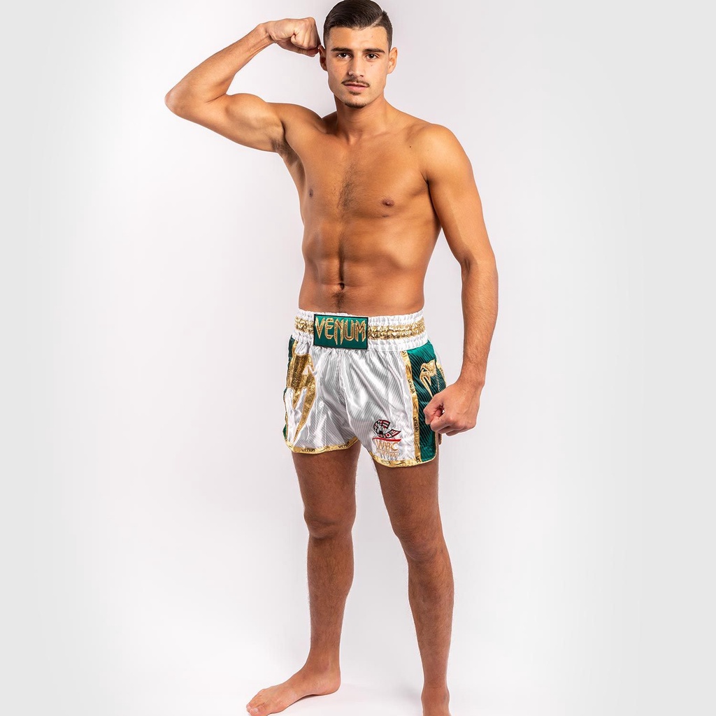 Quần Muay Thai Venum WBC - White/Green