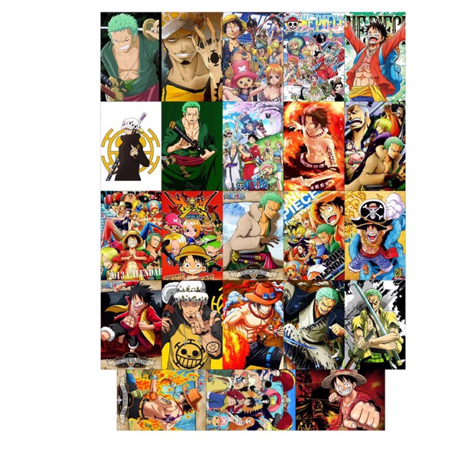 ảnh card one piece 11 cái ép lụa khác nhau , card để ví Anime one piece