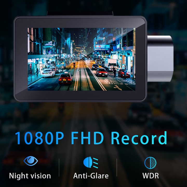 Camera hành trình ô tô thương hiệu cao cấp Whexune F8 - Màn hình cảm ứng: LCD IPS 3 inch