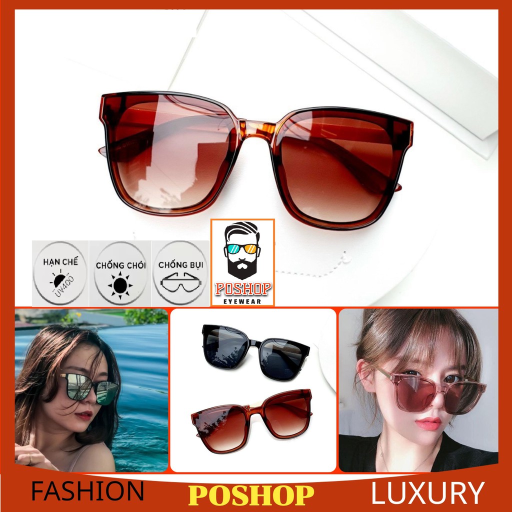 MẮT KÍNH mát FULLBOX HÃNG POSHOP kính râm NAM NỮ HÀN QUỐC GỌNG VUÔNG Kim loại CAO CẤP thời trang | BigBuy360 - bigbuy360.vn