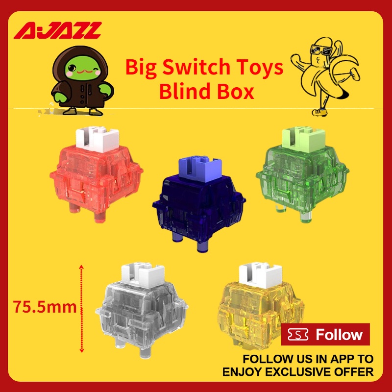 AJAZZ Fruit Decompression Switch Large Mechanical Keyboard Switch Decompression Toy Big Fruit Switch Toys Blind Box
