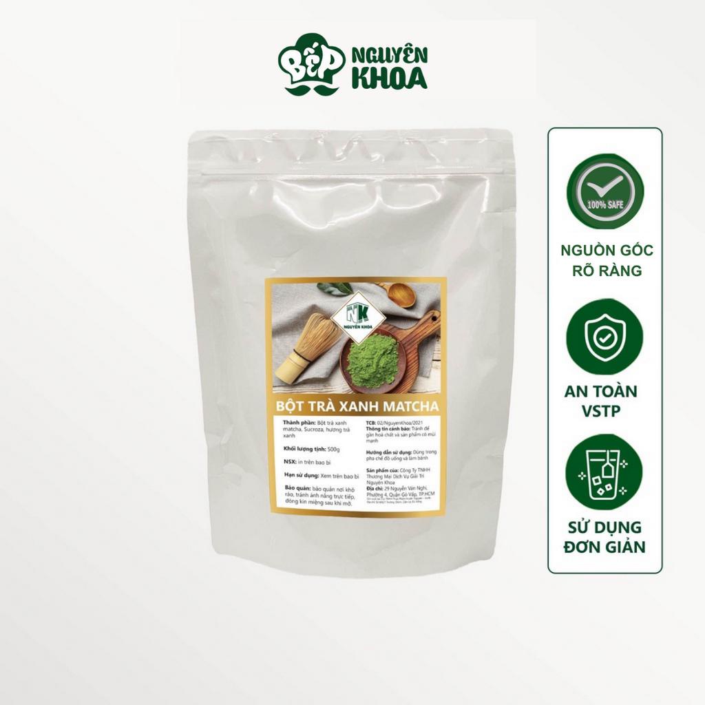 Mẫu thử bột matcha trà xanh nguyên khoa túi 50g - BẾP NGUYÊN KHOA