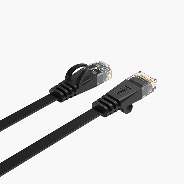 [Mã ELFLASH5 giảm 20K đơn 50K] Cáp mạng dẹp cao cấp CAT6 đúc 2 đầu Orico PUG-C6B-BK ( 30m,25m,20m,15m,10m)