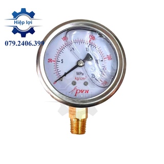 Đồng hồ áp suất hơi/ dầu/ nước chân đứng
