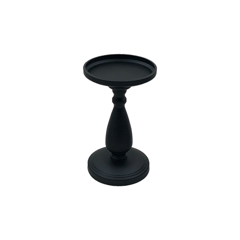 Chân Nến Bằng Sắt Màu Đen Phong Cách Cổ Điển Dùng Trang Trí Bàn Ăn