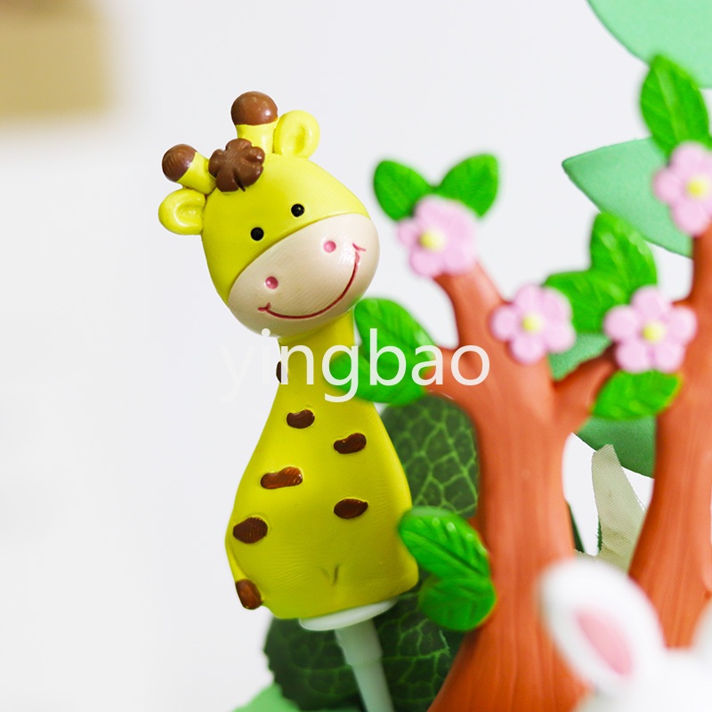 Phụ Kiện Trang Trí Bánh Kem Hình Động Vật Dễ Thương Cho Bé