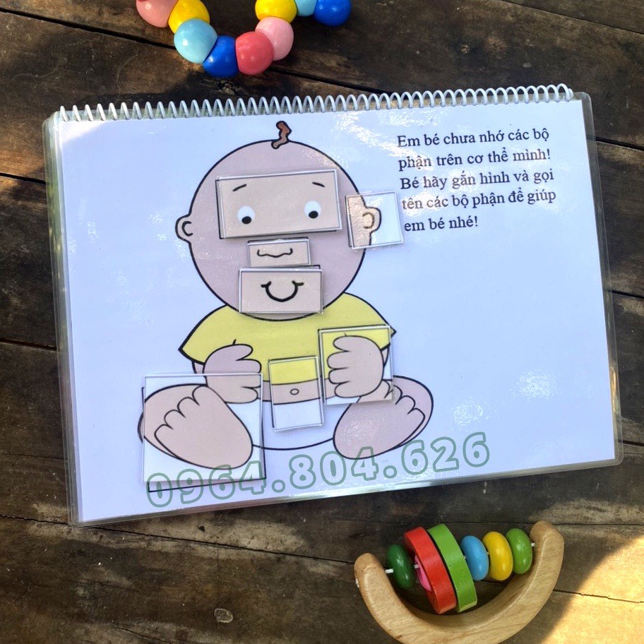 Đồ chơi giáo dục sớm giáo cụ montessori phát triển trí não cho trẻ sơ sinh kích thích thị giác bóc dán cho bé yêu 3045