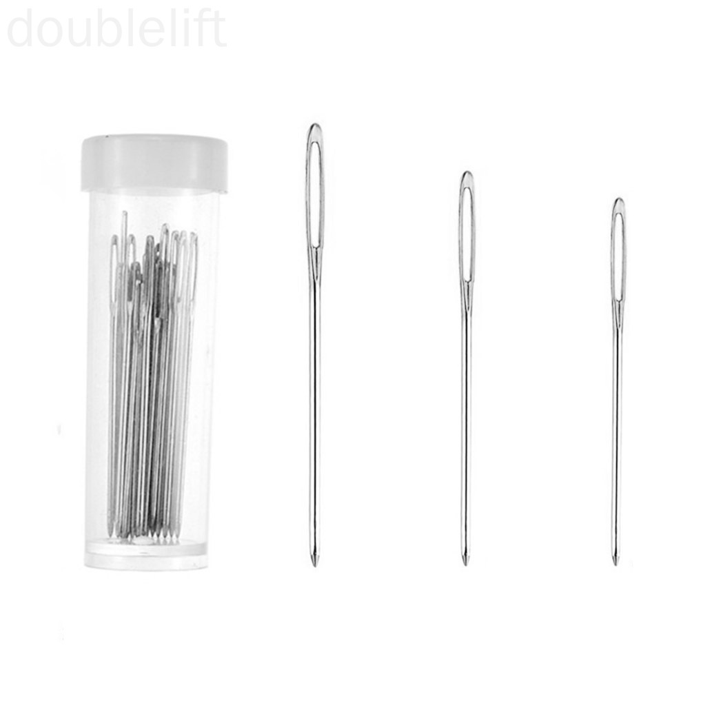 30pcs Cross-stitch Needles Embroidery Large Eye Sewing Needles Hand Sewing Tool with Threader doublelift store