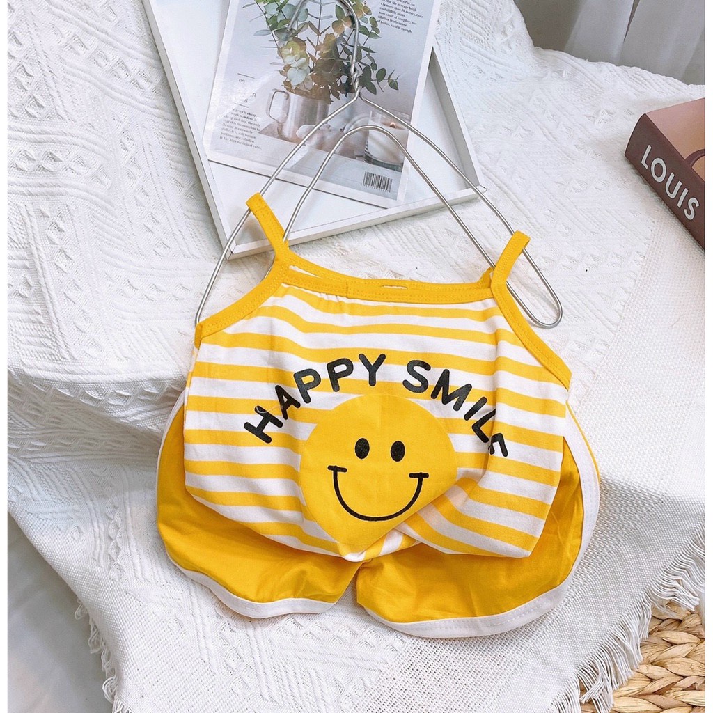 Đồ bộ bé gái 2 dây xinh xắn cho bé từ 7-17kg AM743 - đồ bộ cho bé gái 2 dây TTR217