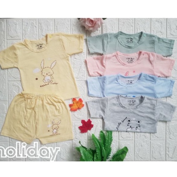 Bộ Cộc Tay Sơ Sinh Vải Thông Hơi PT Kids - Nobaby - Uala Rogo, Cotton Thông Hơi hàng loại 1