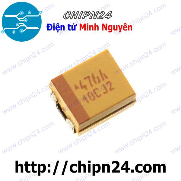 [2 CON] Tụ Tantalum Dán SMD3528 47uF 10V 476A