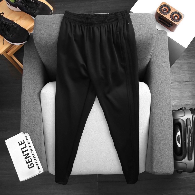 Quần thể thao nam 3 sọc, quần dài nam viền 2 màu trắng đen thể thao Thời Trang Ullzang Unisex Nam Nữ