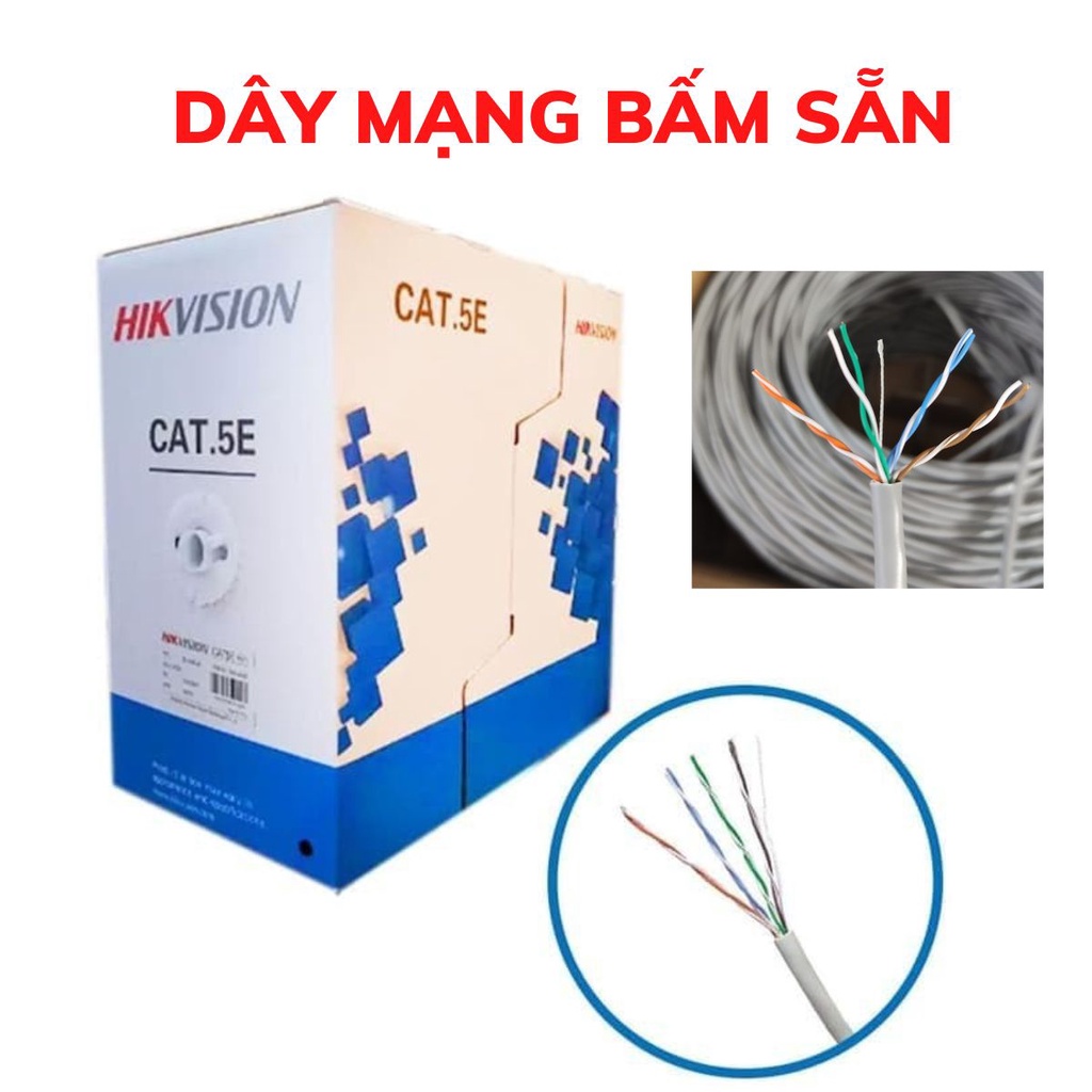 Dây Mạng Cat5e Hikvision 305m Dây Đồng Nguyên Chất- Chính Hãng