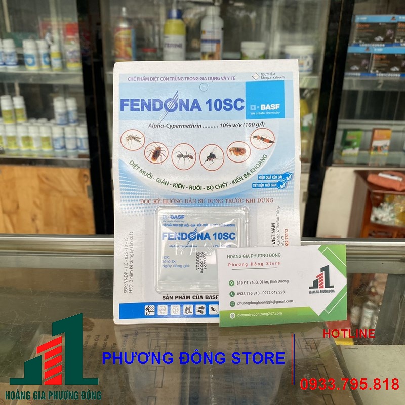 Thuốc diệt côn trùng muỗi, ruồi, kiến, gián, bọ chét,... Fendona 10SC - vỉ nhỏ 5ml