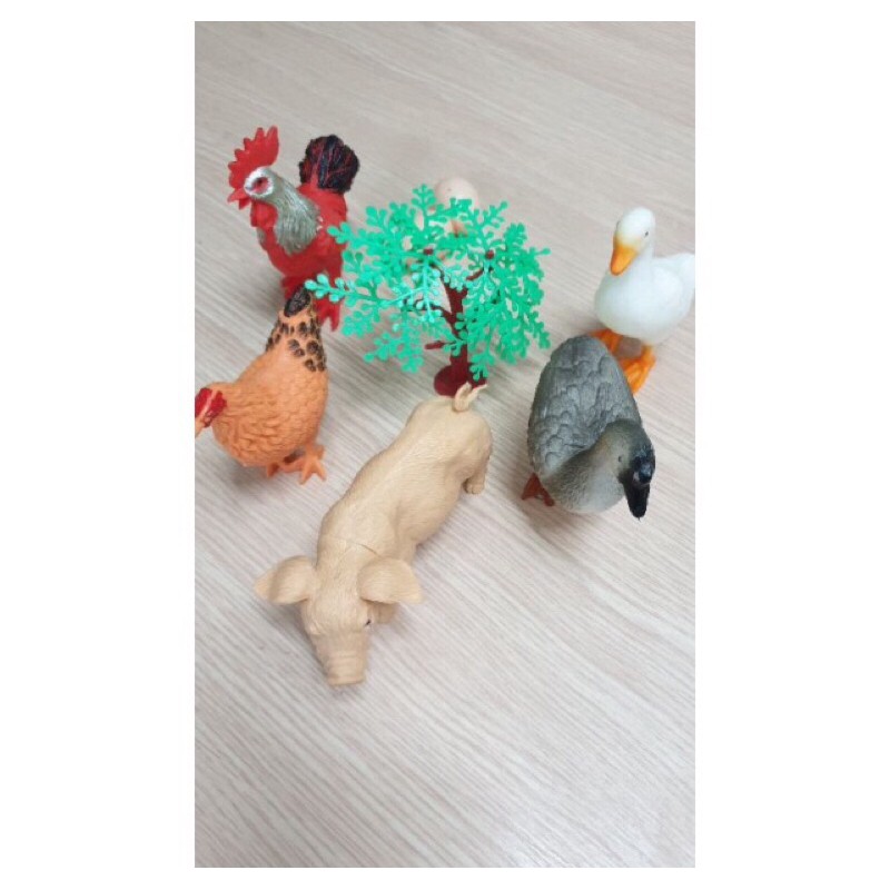 Túi đồ chơi thú nhựa , mô hình bằng nhựa các loại động vật nuôi