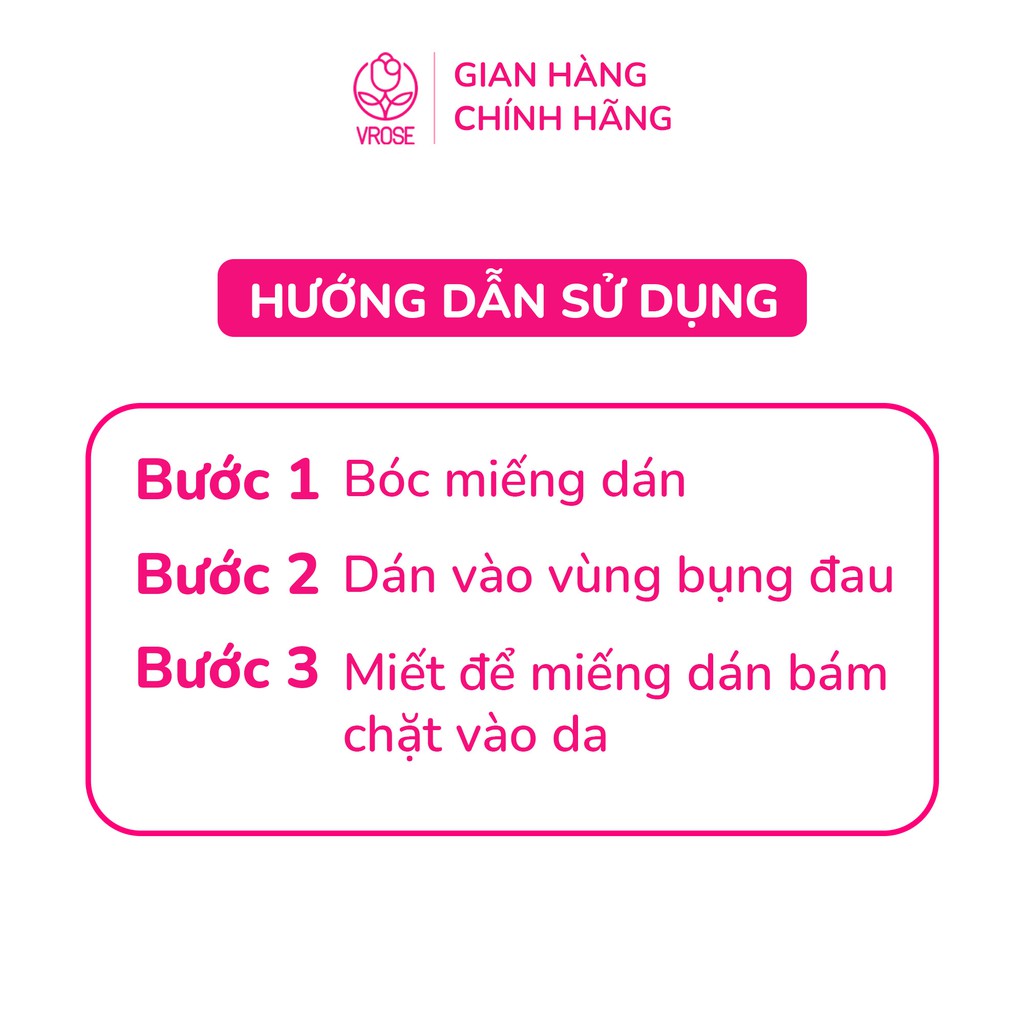 [Quà tặng] Miếng dán giảm đau bụng chu kỳ Vrose