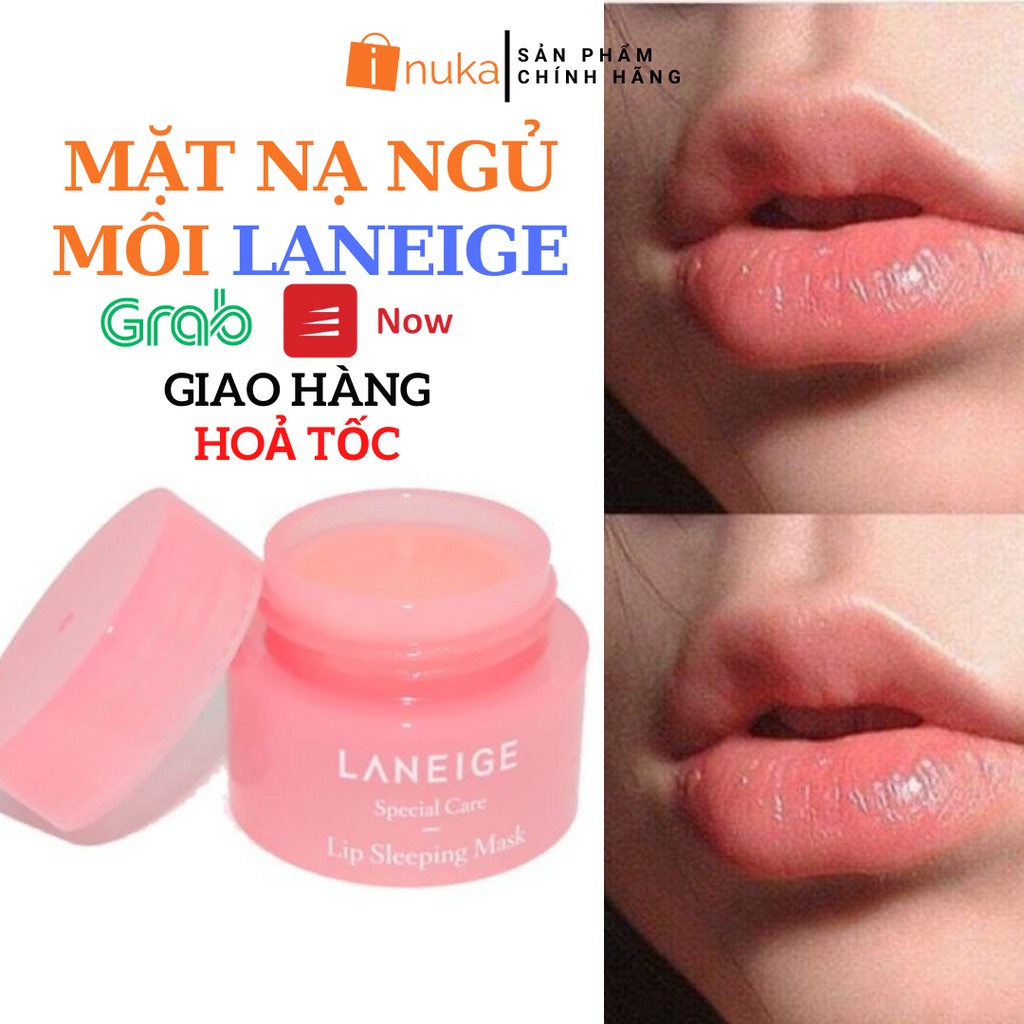 [100%-Hàng Auth ] Mặt nạ ngủ môi Laneige 3g, son dưỡng môi, tẩy tế bào chết , chăm sóc, dưỡng, tái tạo môi hồng.